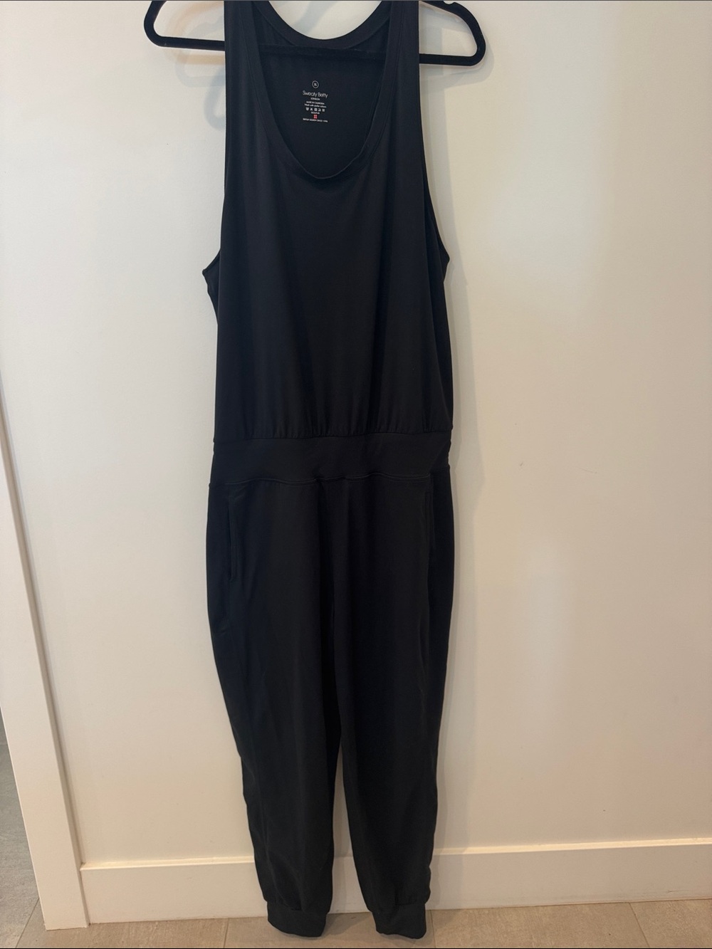 Sweaty Betty Black Jersey Soft Jumpsuit XL